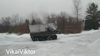 Гусеничный вездеход Вивад дизель_зимний. Болотоход с дизельным мотором.