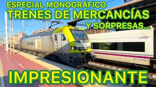 Reportaje de TRENES de mercancías Valladolid, Venta de Baños, Ávila, Salamanca FERROCARRIL ESPAÑA