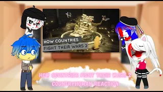 Gacha Club Countryhumans react to "How Countries Fight Their Wars 2"