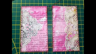 Upcycling clothing tags to create journal tags - Starving Emma