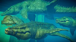 LOS PRIMEROS DINOSAURIOS MARINOS!! los reptiles marinos mas peligrosos Jurassic World Evolution 2