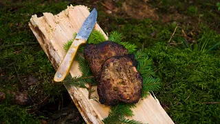 Дикая кухня - Мясо по ЛЕСНОМУ на Печке Щепочнице . БУШКРАФТ. ЛЕСНОЙ ЛАГЕРЬ .Весна 2020г