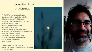 La sera fiesolana di D'Annunzio: analisi