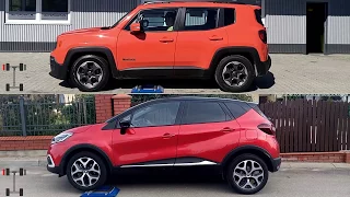 SLIP TEST 2WD - Jeep Renegade FWD vs Renault Captur XMOD - @4x4.tests.on.rollers