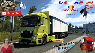 Euro Truck Simulator 2 (1.44) Mercedes Actros MP4 fix v1.8 by Galimin [1.44] + DLC's & Mods