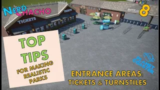#8 - Entrance, Tickets, Turnstiles - Planet Coaster Tutorial - Realistic Looking Parks