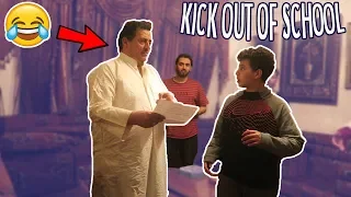 KICKED OUT OF SCHOOL PRANK ON STRICT FATHER!