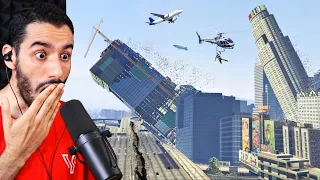 زلزال خطير يضرب مدينة لوس سانتوس لعبة جي تي أي 5 | GTA V Earthquake