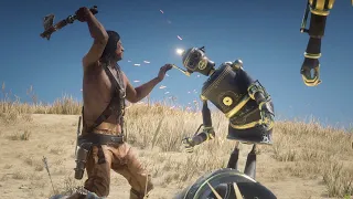 Native American Fights the ROBOT in Red Dead Redemption 2 PC