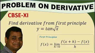 derivative from first principle tan root x