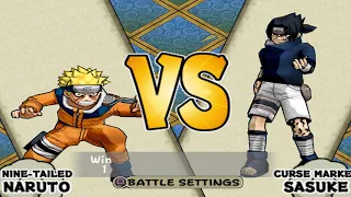 Naruto: Ultimate Ninja (PS2) Nine-Tailed Naruto vs Curse Marked Sasuke (4K)