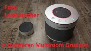 Echo Lautsprecher in mehreren Multiroom Gruppen