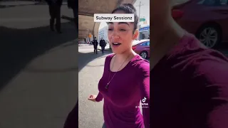 Woman sings Diva Dance under bridge NYC #shorts