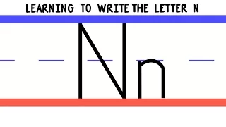 Write the Letter N - ABC Writing for Kids - Alphabet Handwriting by 123ABCtv