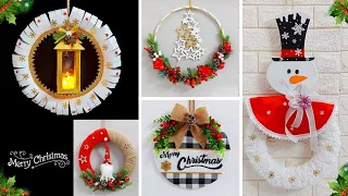 5 Economical Christmas Wreath made with simple material |DIY Affordable Christmas craft idea🎄212