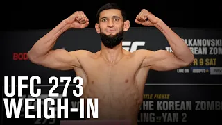 UFC 273: Volkanovski vs The Korean Zombie Weigh-in