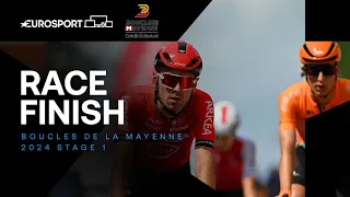 🇫🇷 Boucles de la Mayenne 2024 Stage 1 Finish | Eurosport Cycling