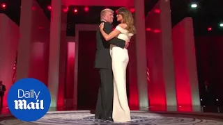 Donald and Melania Trump's first dance at inaugural ball - Daily Mail