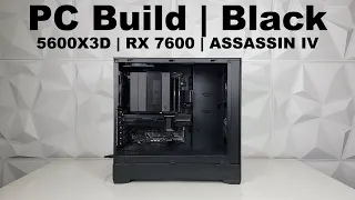 Black PC Build  | No RGB | Ryzen 5600X3D | DeepCool ASSASSIN IV | Acer Predator BiFrost RX 7600