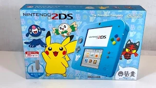 Japanese Pokemon Sun and Moon Light Blue Nintendo 2DS Unboxing