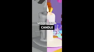 How to model a Candle in Blender 3D #shorts