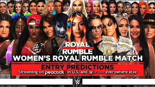 WWE 2024 Women's Royal Rumble Match - 30 Woman Entry Predictions