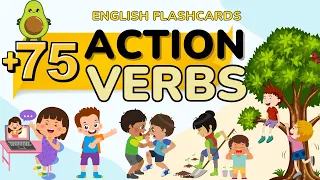 Action Verbs Vocabulary in English | Action Words Flashcards | Learn English Vocabulary for Kids