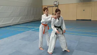 Aikido - Grüngurt trainiert Koshi-nage