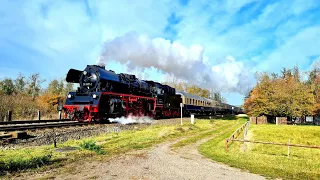 Steam locomotives at the performance limit - 35 1097 and 50 3501 fight their way to Oberhof