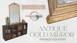 How to Get an Antique & Distressed Gold Finish | DIY Mirror Makeover
