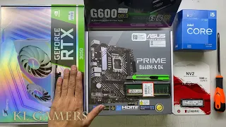 intel Core i5 12400F ASUS PRIME B660M-K D4 iGame RTX3050 MASTERBOX MB400L Gaming PC Build