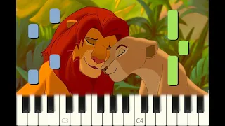 EASY piano tutorial "CAN YOU FEEL THE LOVE TONIGHT" The Lion King, Disney, with free sheet music