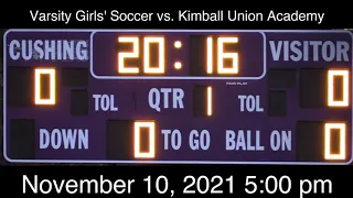 Varsity Girls' Soccer vs. Kimball Union Academy 11/10/21 5:00pm