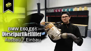 BMW E60 E61 DPF Dieselpartikelfilter Ausbau / Einbau | Diese particulate filter removal installation