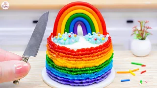 Sweet Rainbow Buttercream Cake🌈1000+ Miniature Rainbow Cake Recipe🌞Best Of Rainbow Cake Ideas