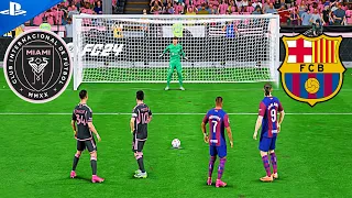 Ronaldo,Messi VS Mbappe,Haaland,Neymar | Inter Miami VS Barcelona Penalty Shootout | FIFA 24 PS5 4k