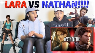 ScrewAttack! "Lara Croft VS Nathan Drake | DEATH BATTLE! (Tomb Raider VS Uncharted)" REACTION!!!