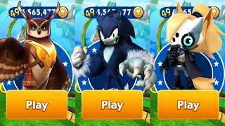Sonic Dash - Werehog vs Whisper vs Longclaw - All Characters Unlocked and Fully Upgraded - Run