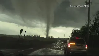Tornado captured on video in south Georgia as storms move through