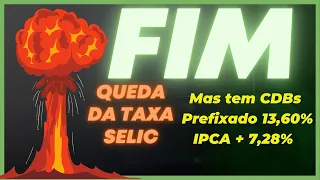 💣 FIM DA QUEDA DA SELIC! JUROS NÃO DEVEM CAIR MAIS EM 2024! CDB PREFIXADO 13,60% E IPCA + 7,28%