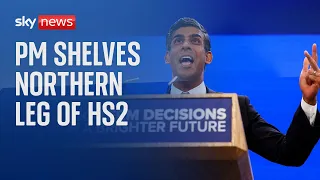 Sunak confirms he is 'cancelling the rest of the HS2 project'