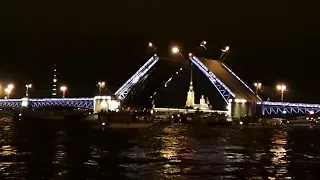 Palace bridge, St.Petersburg opening