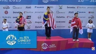 Aquatics Diving Platform Finals (Men) Victory Ceremony (Day 3) |28th SEA Games Singapore 2015