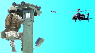 Ka-52 Attack Helicopter vs FIM-92 Stinger Missile - Russia vs Ukraine - Simulation - ARMA 3