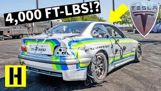 Bats#*t Crazy Tesla-Powered BMW M3 Pikes Peak Special From EV West