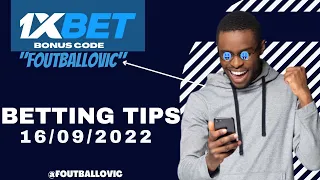 FOOTBALL PREDICTIONS TODAY 16/09/2022|SOCCER PREDICTIONS|BETTING TIPS I SURE WINNING TIPS