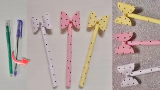 Origami Paper Pen decoration  || Pen decoration ideas || Paper craft .