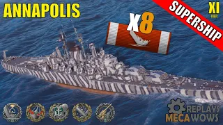 SUPERSHIP Annapolis 8 Kills & 233k Damage | World of Warships Gameplay