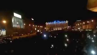 Харьков  Украина  Гимн Евромайдан 23 02 2014 Ночь