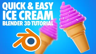 Blender 3D Ice Cream Modeling Tutorial - Quick and Easy - Blender 3D Tutorial